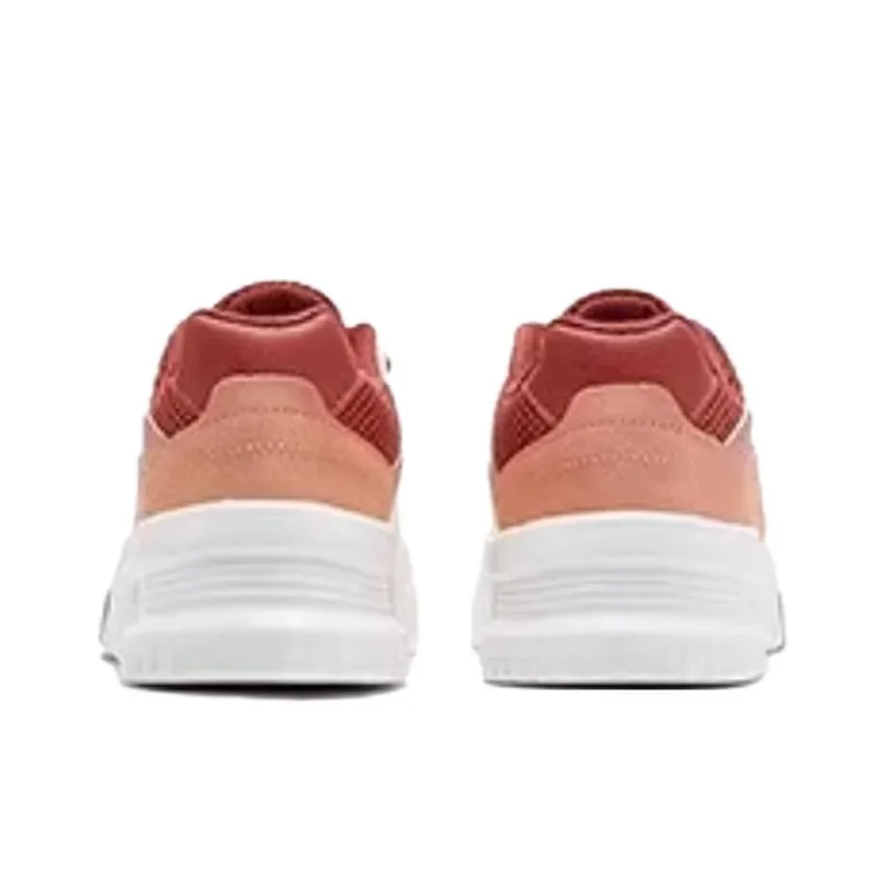 361° Lightweight Support Height Increasing Low Top Skateboard Shoes Women's White Red-2