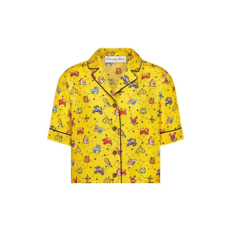 DIOR Quarterly New Products Shirts Women's Yellow-4