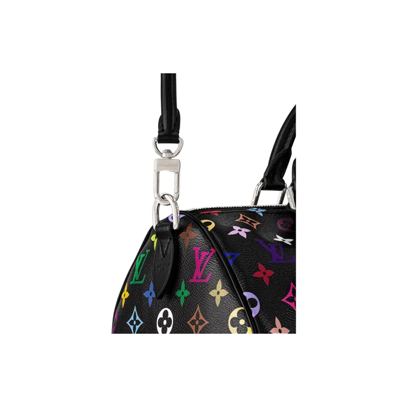 LOUIS VUITTON X Takashi Murakami Speedy Soft 30 Black Multicolored-3