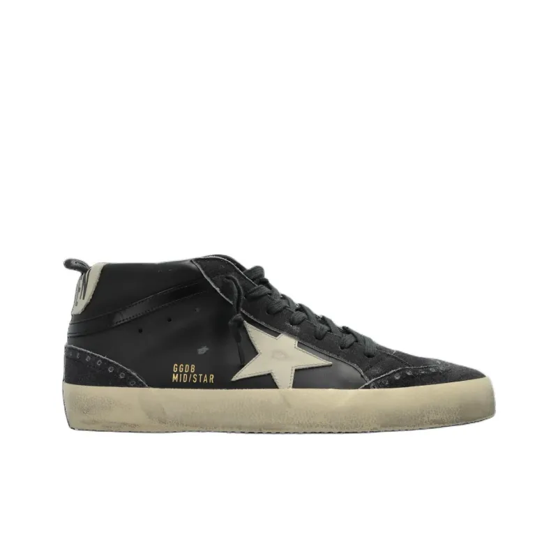 Golden Goose Mid Star Mid Top Skateboard Shoes Men's Black-1