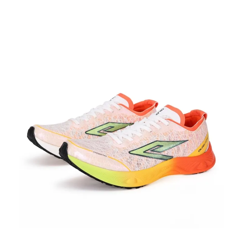 QILOO Anti-Slip And Wear-Resistant Breathable Low-Top Full Palm True Carbon Plate Running Shoes Unisex Sunrise Sunrise-2