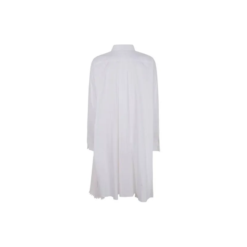 Sacai Pleated Zip Detailed Midi Shirt Dress-1