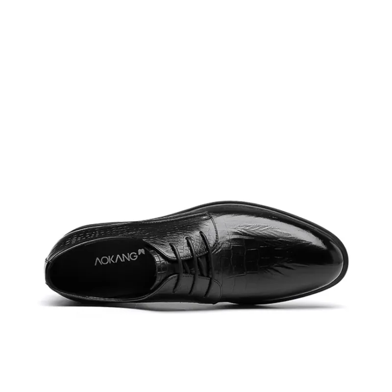 AOKANG Dress Shoes Men Low Top None-2