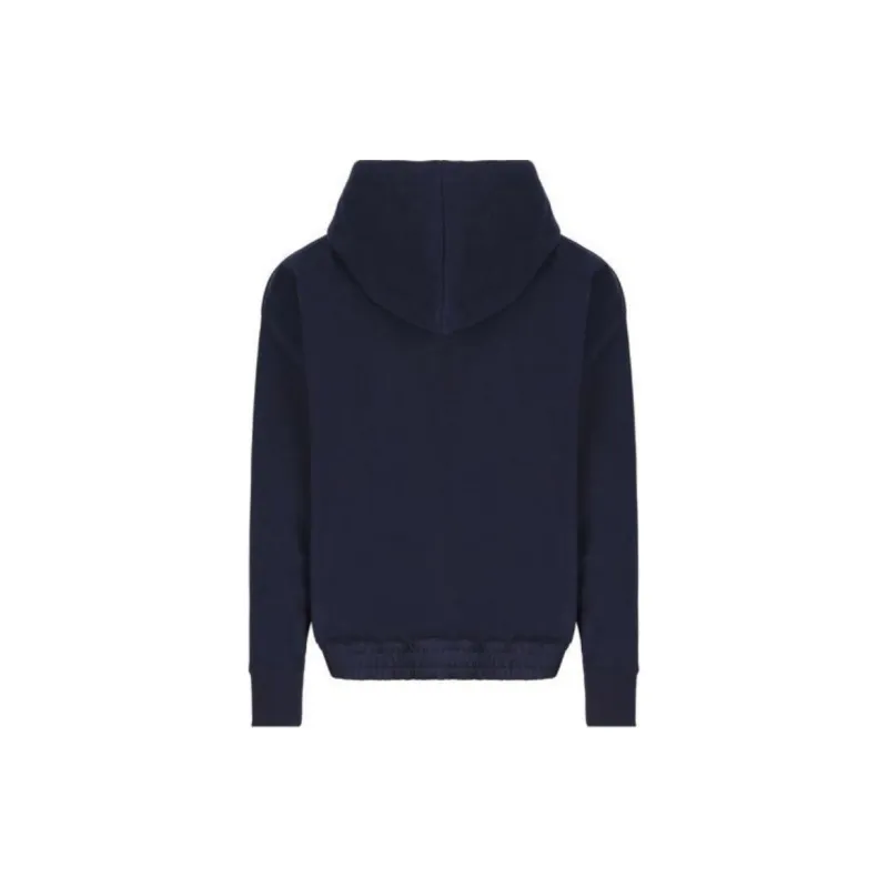 SAINT LAURENT Logo Embroidered Long Sleeved Hoodie-1