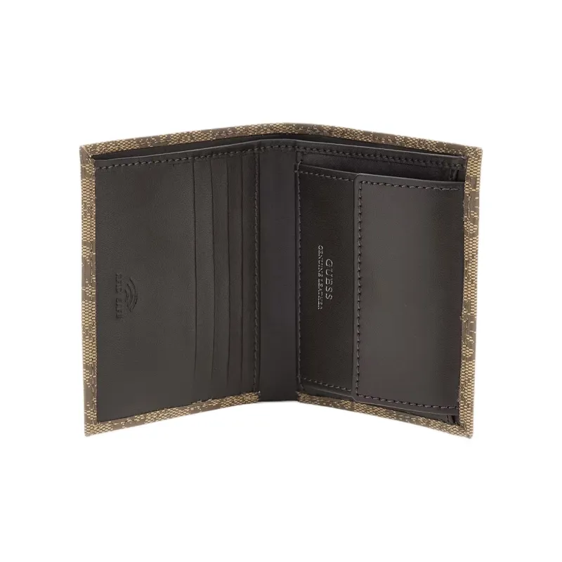 GUESS Leather Wallet Mini Men's Light Umber-2