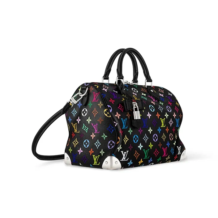 LOUIS VUITTON X Takashi Murakami Speedy Soft 30 Black Multicolored-1