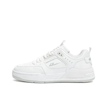 Warrior White Sneakers Air Force 1 Wear Resistant Breathable Slip Resistant Low Top Skateboard Shoes Men's White