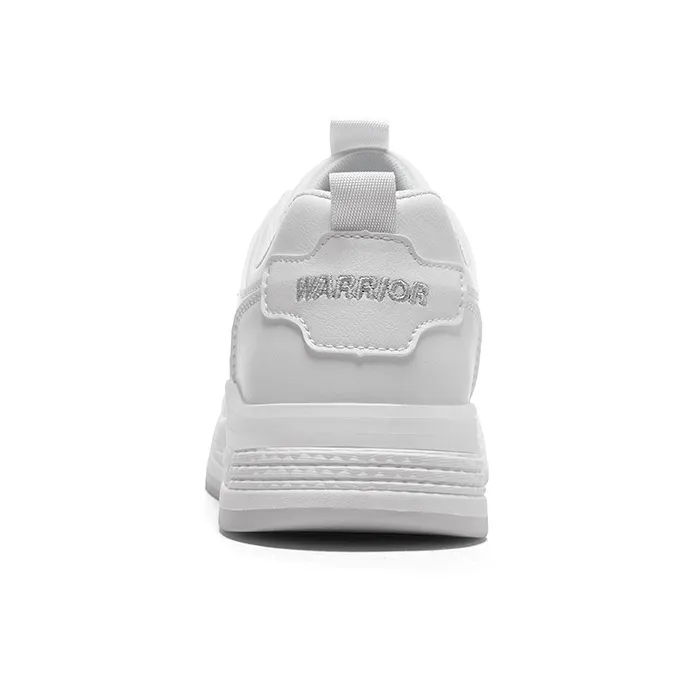 Warrior White Sneakers Air Force 1 Wear Resistant Breathable Slip Resistant Low Top Skateboard Shoes Men's White-3