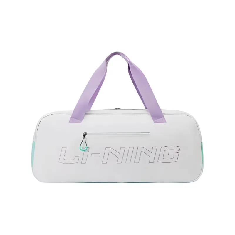 LiNing Badminton Series Polyester Fiber Spliced With TPU Handbag Unisex White-1