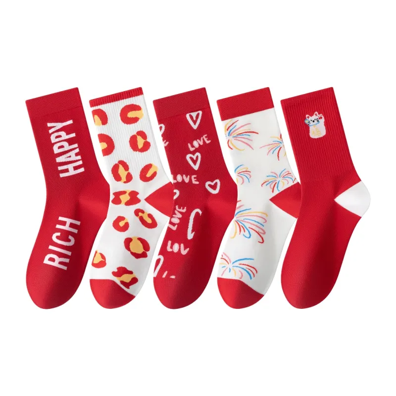Caramella Mid Calf Socks Unisex Combo Set-40