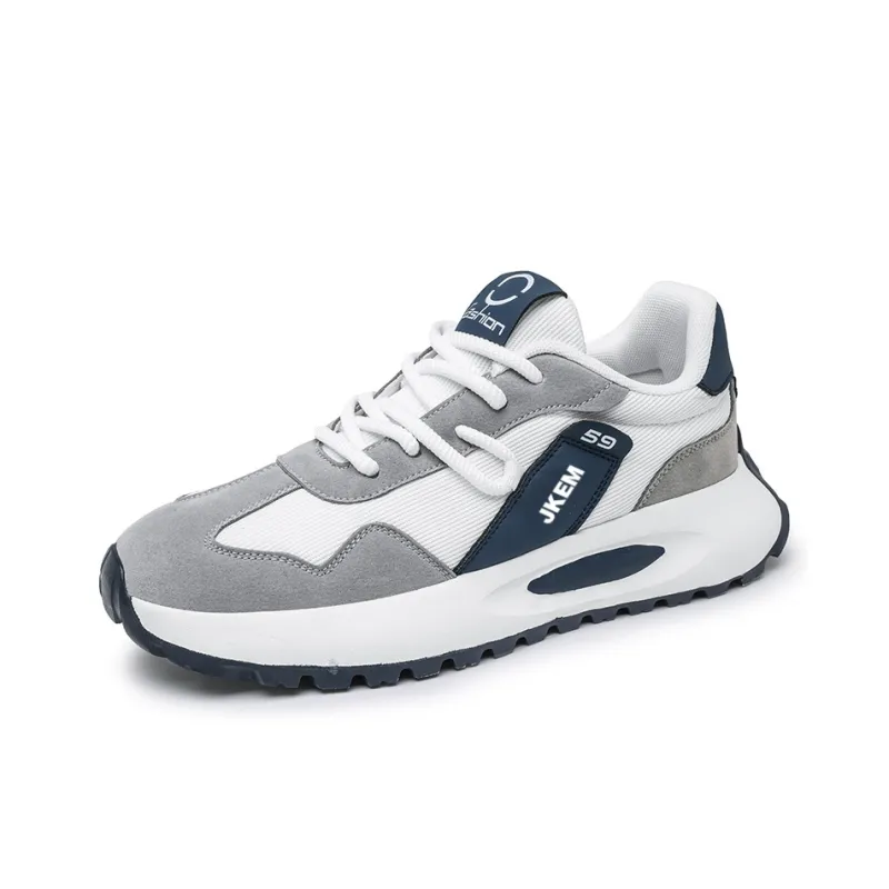 JKEM Anti Slip And Wear Resistant Height Increasing Low Top Casual Shoes Men's-1
