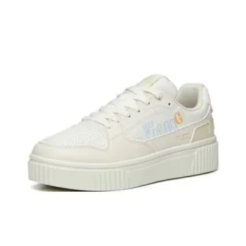 Anta Cookie Shoes Anti Slip Wear Resistant Low Top Skateboard Shoes Women's White Black