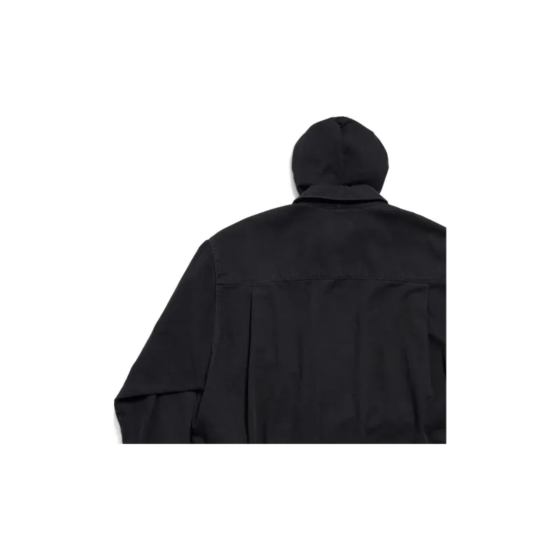 Balenciaga Hooded Denim Shirt Parka-3
