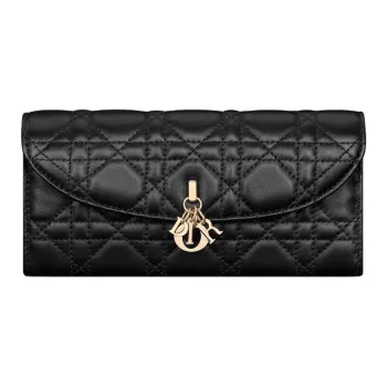 DIOR My Dior Lambskin Wallet Women's Black