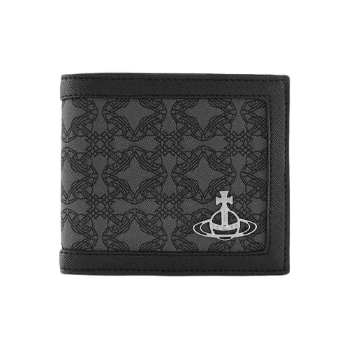 Vivienne Westwood Polyester Wallet Men's Black Gray Color