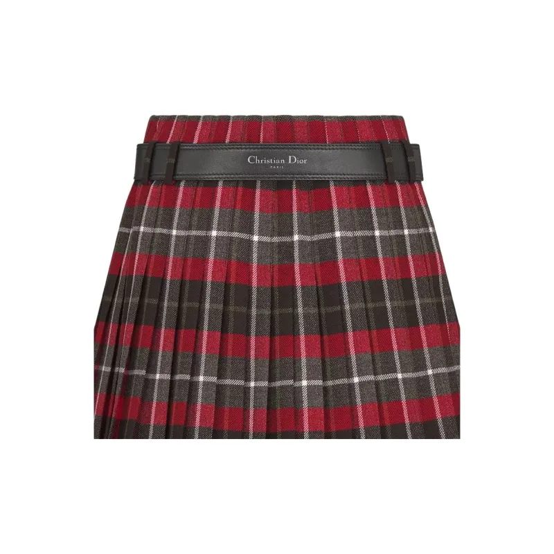 DIOR Casual Short Skirts Women's Red-2