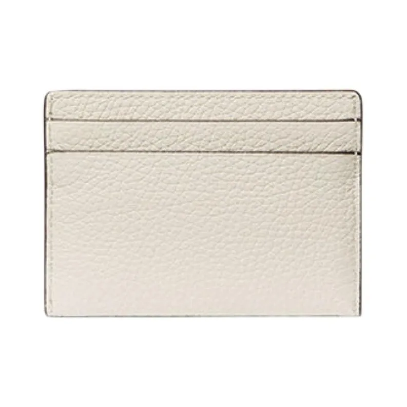 MICHAEL KORS Cow Leather Card Holder Women's Milk White-1