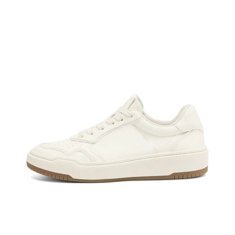 Rosa Bianca Lightweight Height Increasing Low-Top Skateboard Shoes Women's White-0