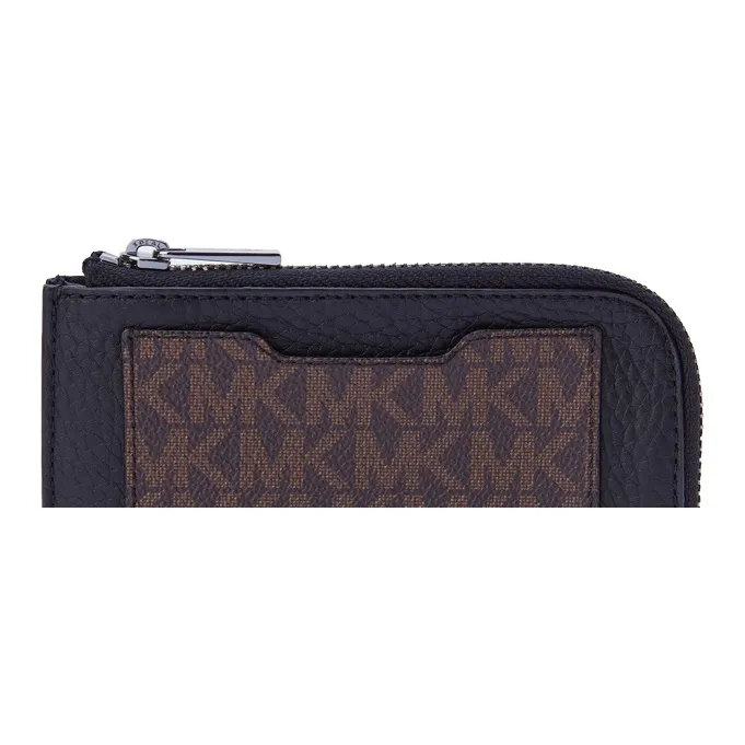 MICHAEL KORS MK Cooper Leather Wallet Medium Size Men's Black/Dark Brown-1