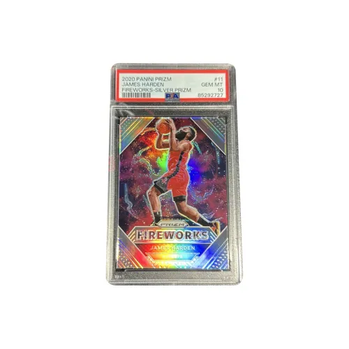 PANINI 2020 21 Prizm James Harden James Harden, Fireworks Ticket, Silver Flip PSA10 Full Grade Graded Cards 1 Pc