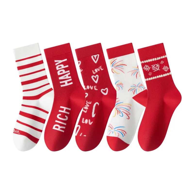 Caramella Mid Calf Socks Unisex Combo Set-53