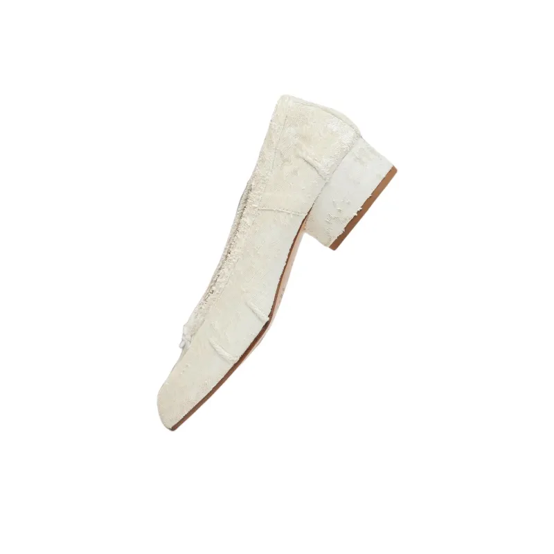 Maison Margiela Tabi Chunky Heel High Heels 3cm Women's White-1