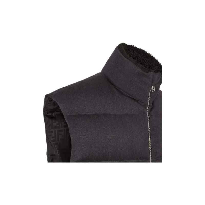 FENDI High Neck Zipped Gilet-3