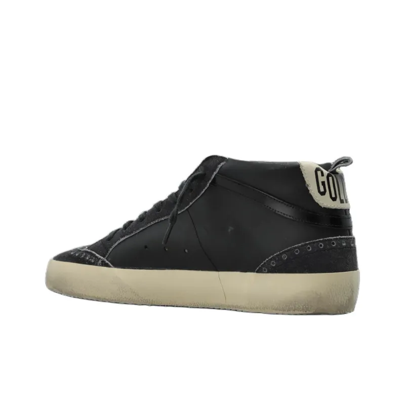 Golden Goose Mid Star Mid Top Skateboard Shoes Men's Black-4