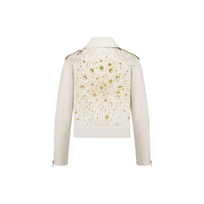 DIOR Leather Jacket Women's White-1