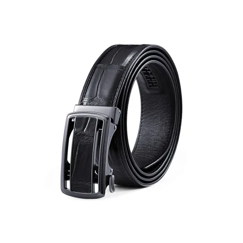 HLA Crocodile Leather Cow Leather Leather Belts Men's 3.5cm