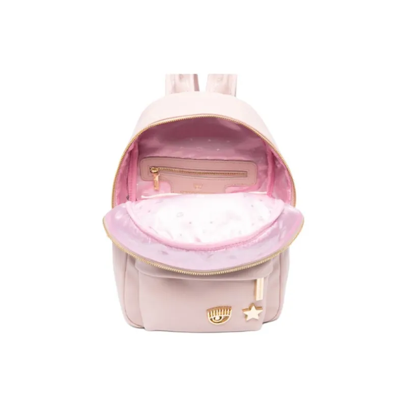 CHIARA FERRAGNI Eyelike Polyurethane Resin Backpack Women's Light Pink-2