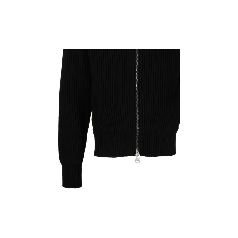 Alexander McQueen Ribbed Knit Zip Up Cardigan-4