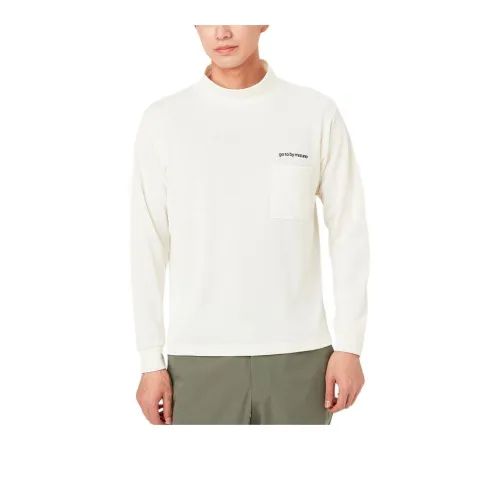 Mizuno Breathable Warm Inner High Neck Sweatshirt Men's Marshmallow White