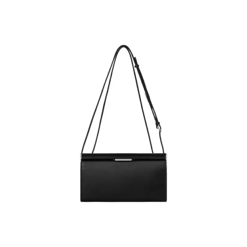 HERMES Clic-H Evergrain Calfskin Shoulder Bag Crossbody Bag Handbag Women's Noir Black