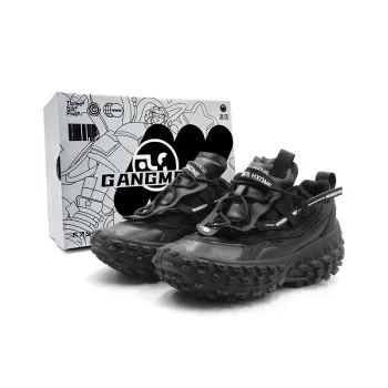 Hong Kong Meng Chunky Sneakers Unisex Low Top Black