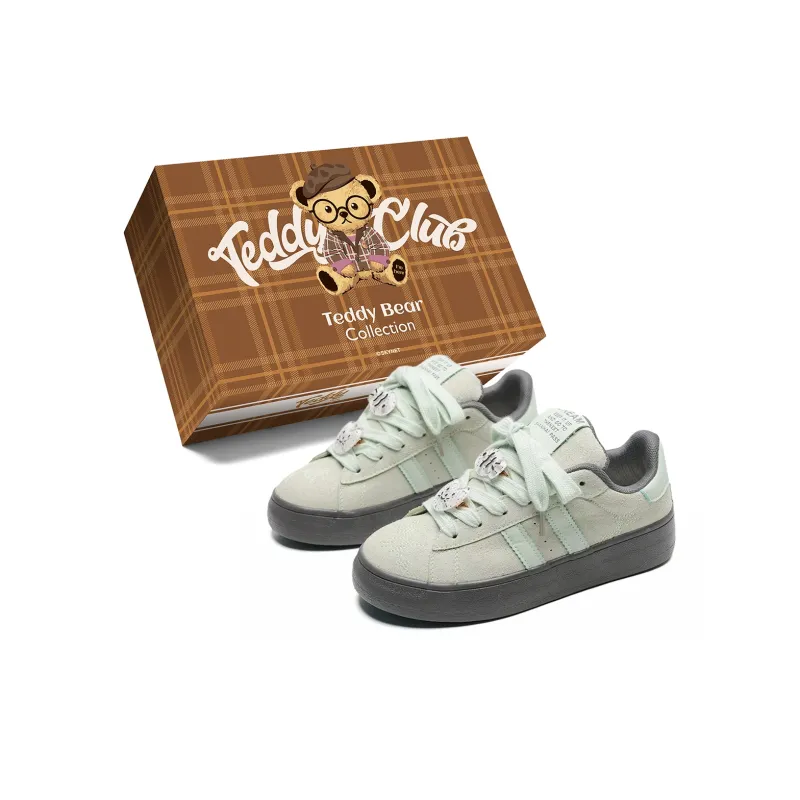 Teddy Bear Collection Coverage Slip Resistant And Abrasion Resistant Low Top Skateboard Shoes Women's-0