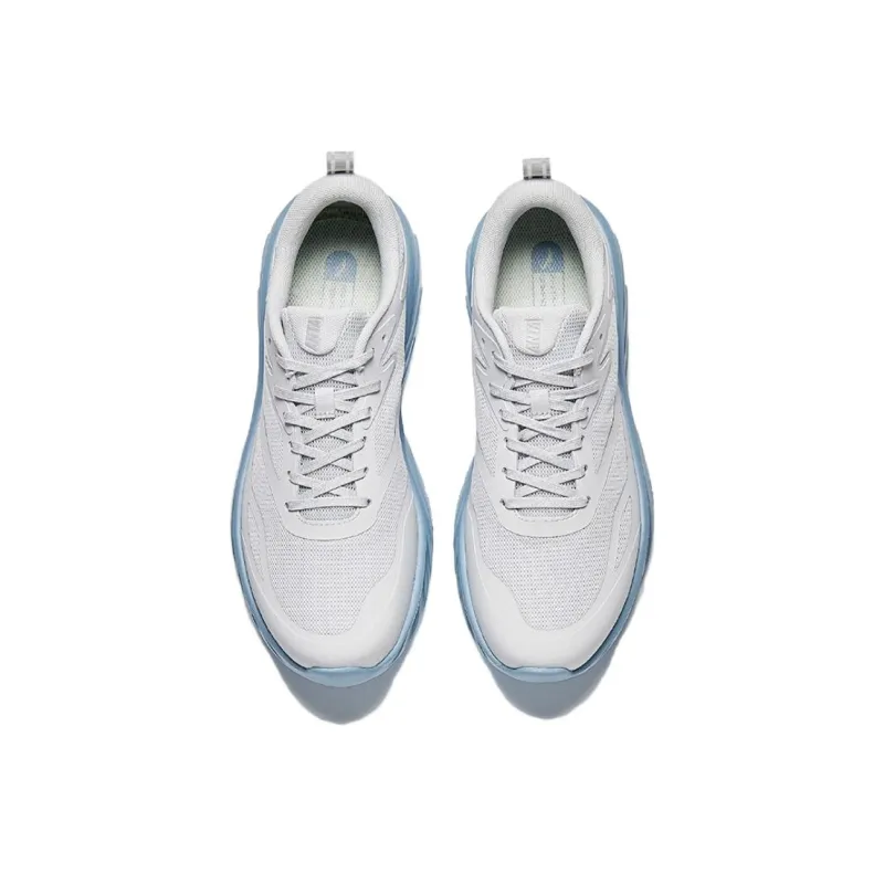 CHAOJIANTA Wear Resistant Cushioning Rebound Low Top Casual Running Shoes Men's Gray Blue-2