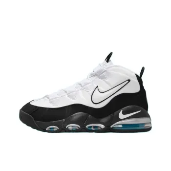 Nike Air Max Uptempo 95 Anti Slip Wear Resistant Mid Top Basketball Shoes Unisex White Black