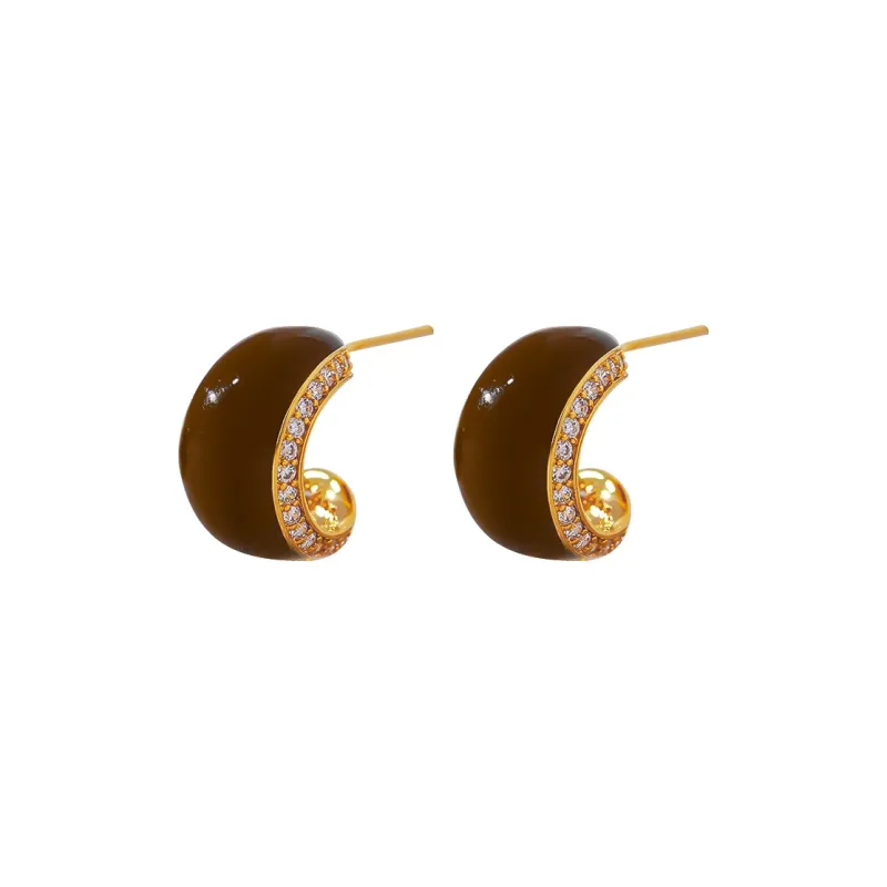 ONEKISS Gold Plated Copper Earrings Women's-6