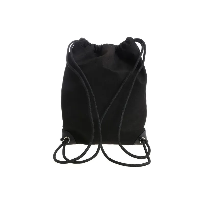 MOSCHINO Textile Fiber With Calfskin Backpack Men's Black-2
