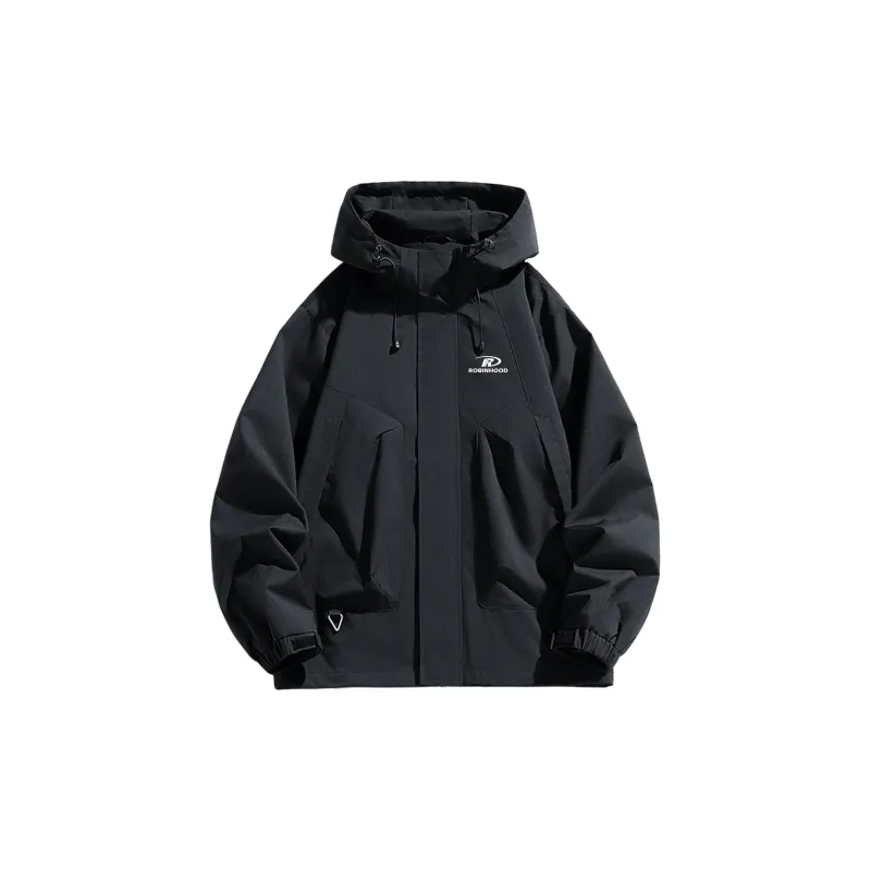 ROBINHOOD Water Resistant Windproof Breathable Warm Water Repellent Windbreaker Jacket Unisex-0