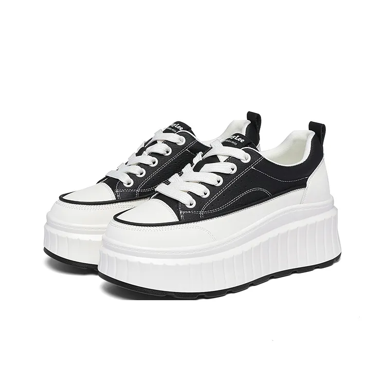 Golden Silk Rabbit Anti Slip And Wear Resistant Height Increasing Low Top Skateboard Shoes Women's-1