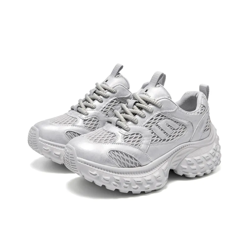 Spider King Low Top Chunky Sneakers Women's Ecru-7