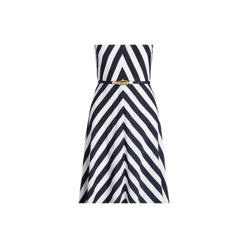 Polo Ralph Lauren SS23 Sleeveless Dress Women's Marine Blue-3