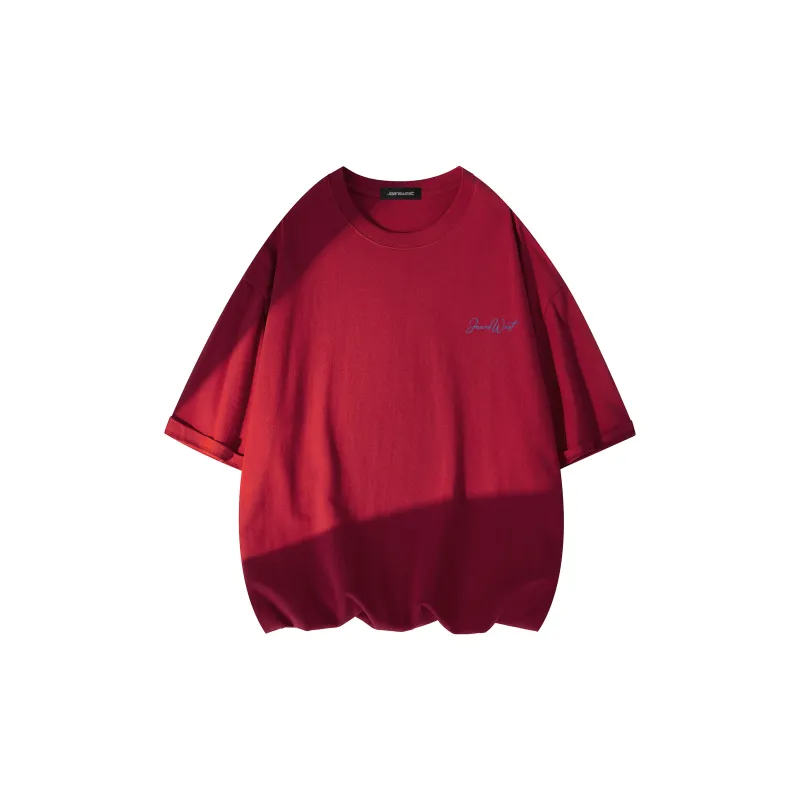 JEANSWEST T Shirt Unisex Burgundy-1