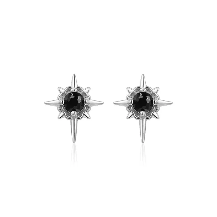 JOLLY NOTE Sterling Silver Stud Earrings Unisex Good Luck-6