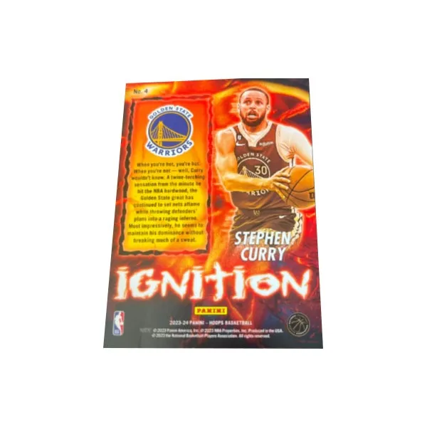 PANINI Warriors Stephen Curry Elementary Hoops Flame Basketball Classic Design Star Card Rare Card Sports Cards 1 Piece-1