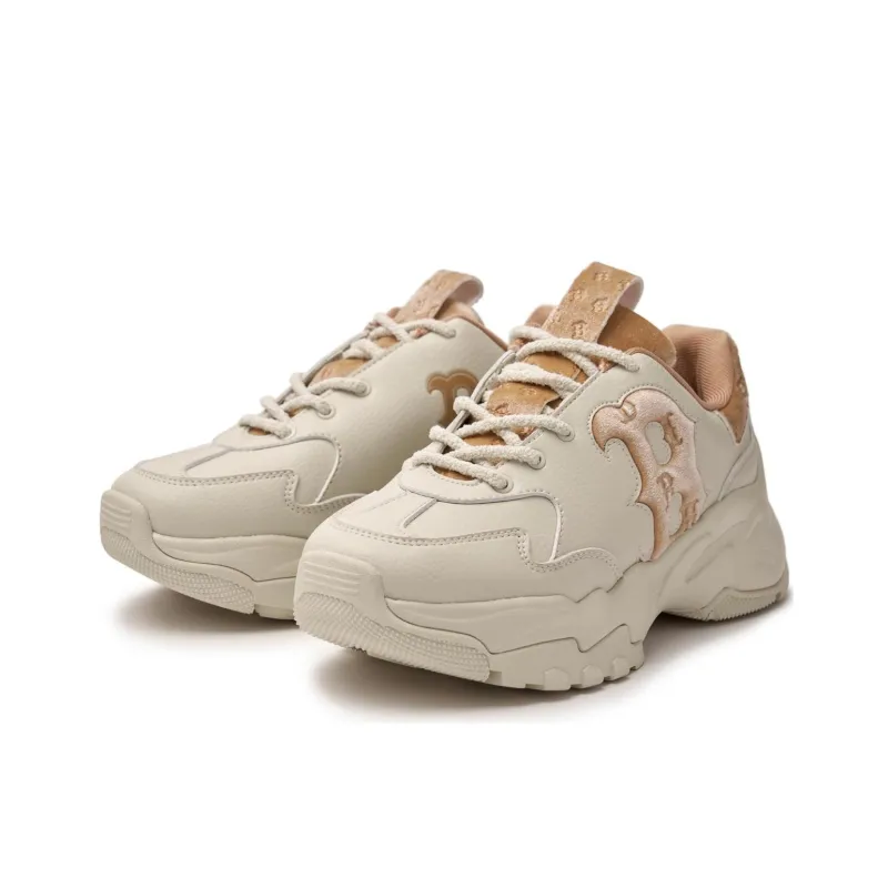 MLB Big Ball Chunky Chunky Sneakers Unisex Low Top Brown/Beige-2