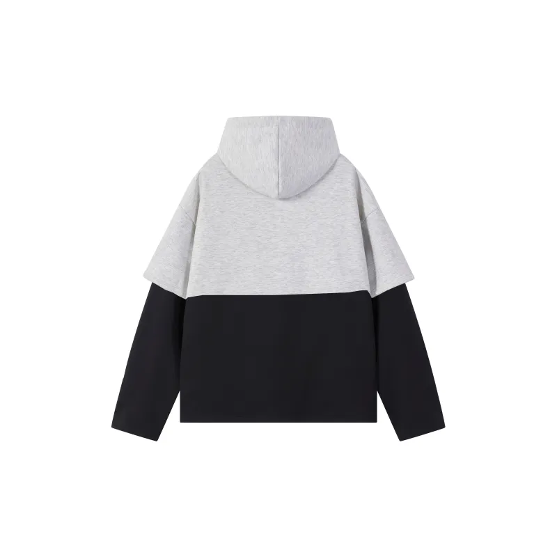 CELUCASN Sweatshirt Unisex Two tone Stitching-1