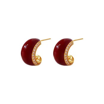 ONEKISS Gold Plated Copper Earrings Women's